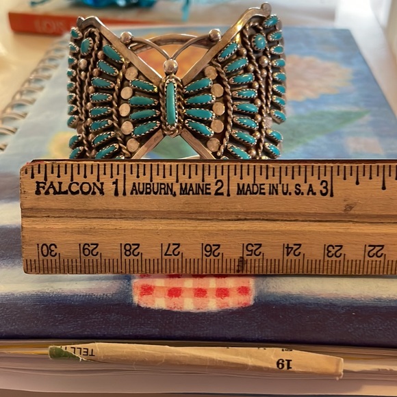 Unique Sterling and turquoise butterfly bracelet. - Picture 5 of 5